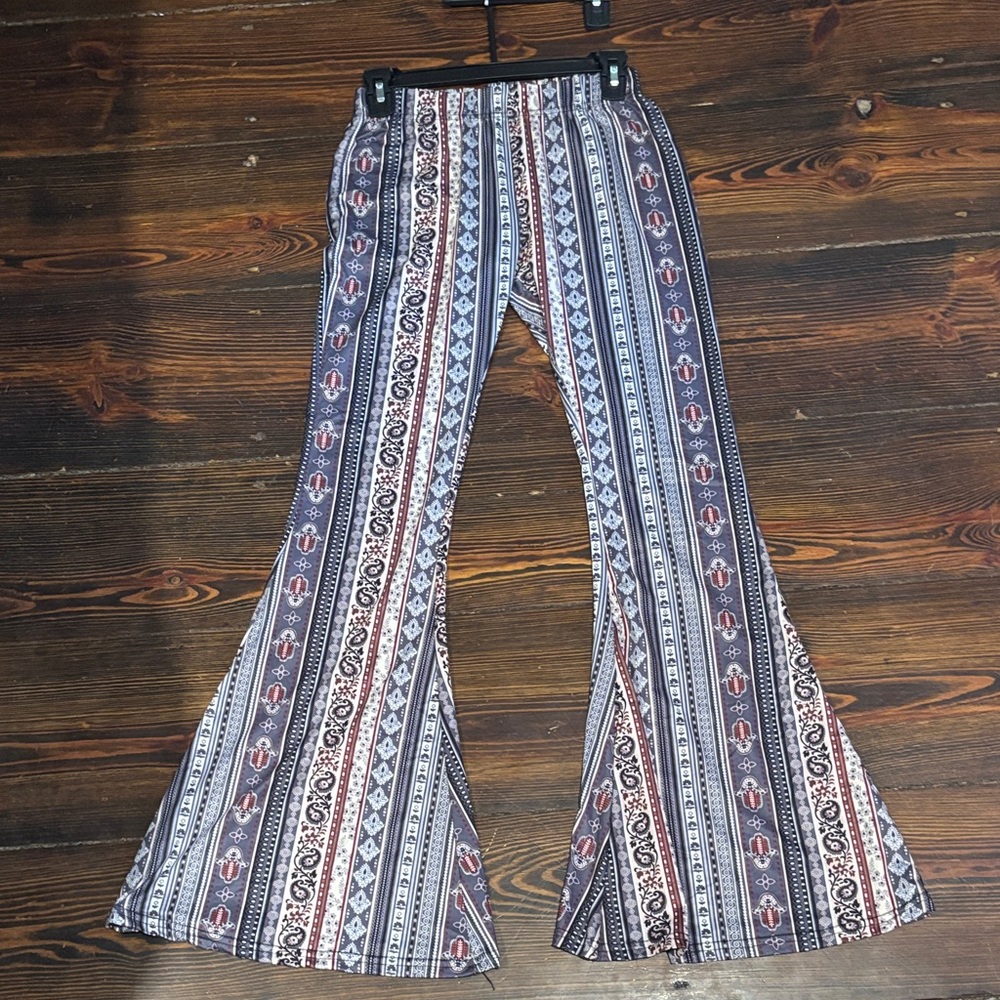 Chic Striped Flare Women's Pants